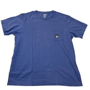 Uniqlo UT Marvel Jason Polan Captain America Pocket T-Shirt Blue Men's XL